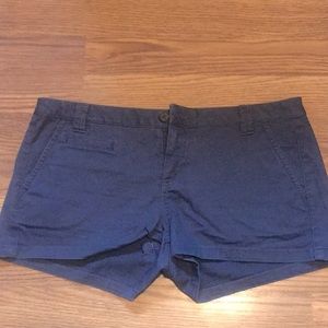 Dark Blue Low Rise Cotton Stretch Short